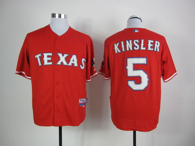 Men Texas Rangers 5 Kinsler Red MLB Jerseys